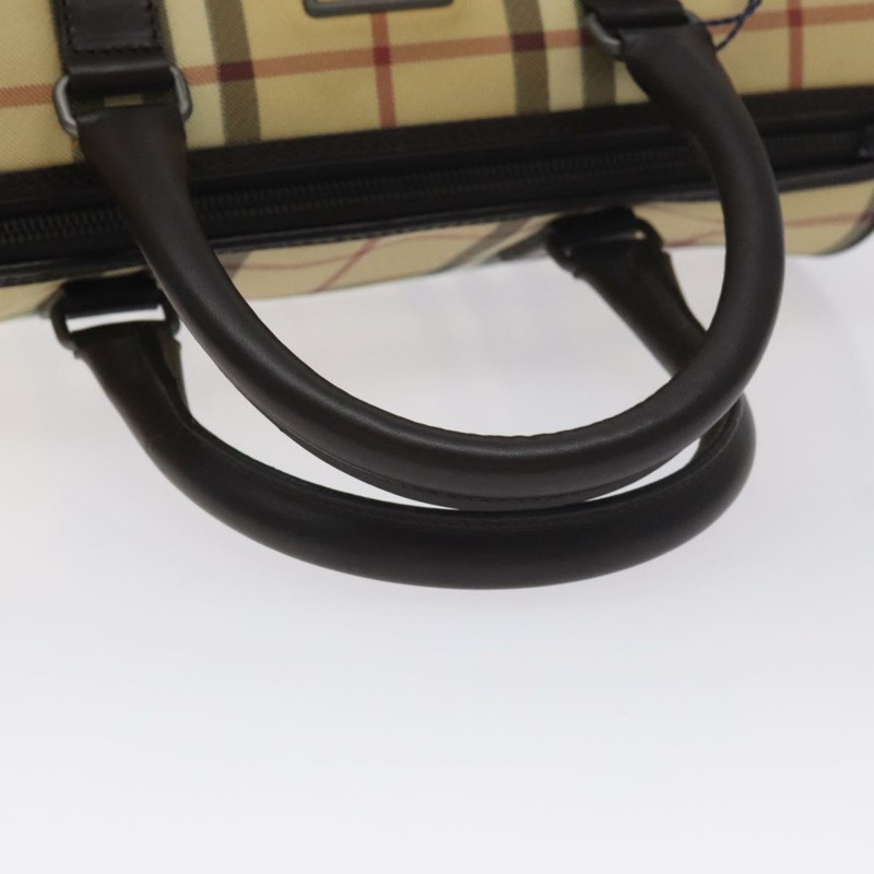 【日本直送】BURBERRY Nova 格紋手提包 PVC 米色正品 BA3513-6