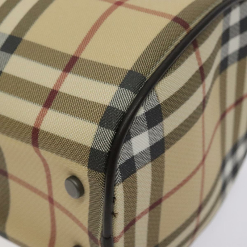 【日本直送】BURBERRY Nova 格紋手提包 PVC 米色正品 BA3513-9
