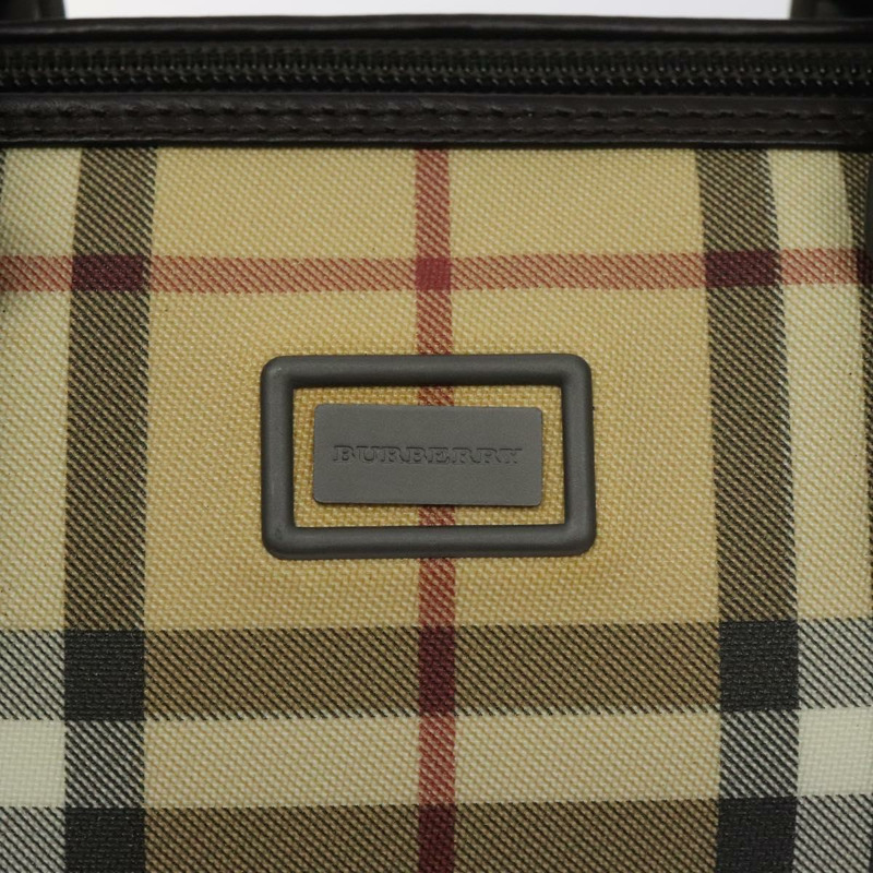 【日本直送】BURBERRY Nova 格紋手提包 PVC 米色正品 BA3513-13