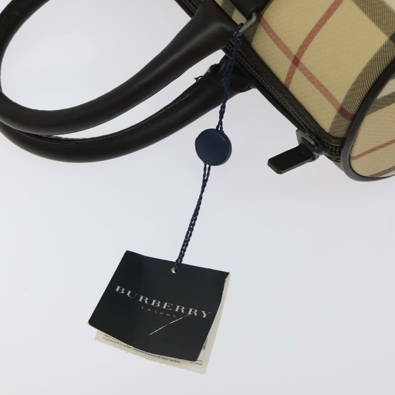 【日本直送】BURBERRY Nova 格紋手提包 PVC 米色正品 BA3513-14