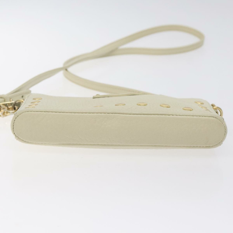 【日本直送】BURBERRY 藍標單肩包 皮革 米色 金色 正品 ti3254-8