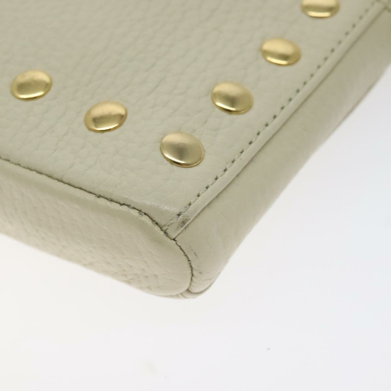 【日本直送】BURBERRY 藍標單肩包 皮革 米色 金色 正品 ti3254-9