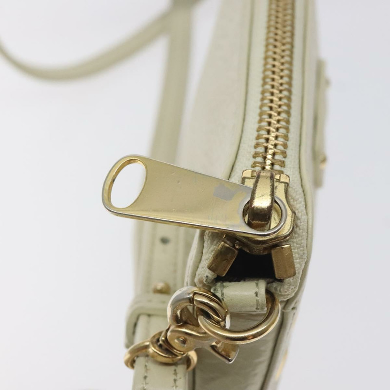 【日本直送】BURBERRY 藍標單肩包 皮革 米色 金色 正品 ti3254-14