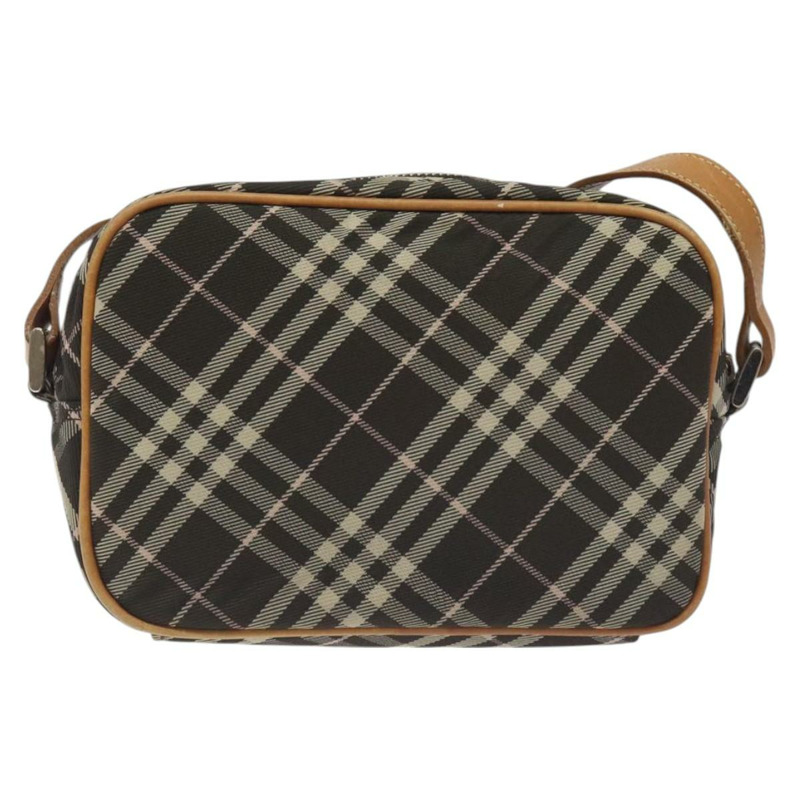 【日本直送】BURBERRY Nova 格紋藍標單肩包尼龍棕色銀色正品 131124-2