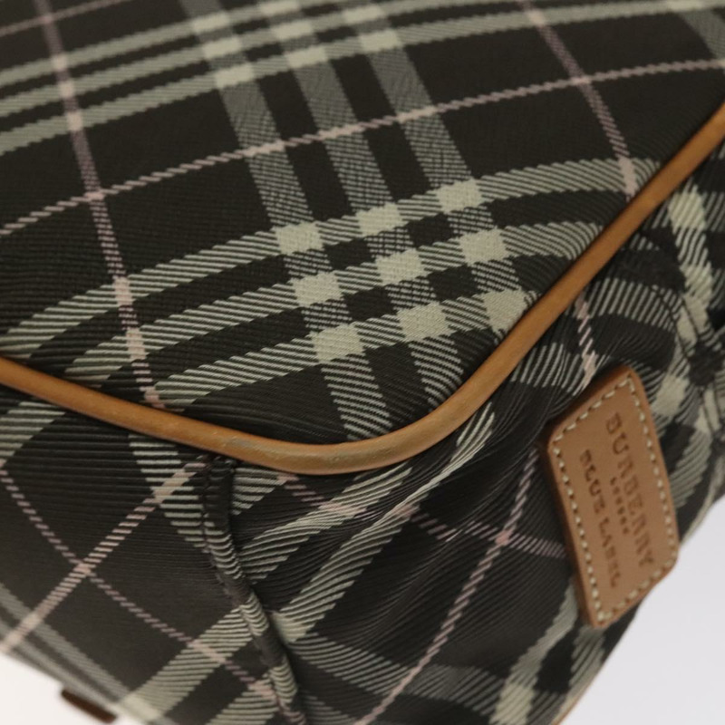 【日本直送】BURBERRY Nova 格紋藍標單肩包尼龍棕色銀色正品 131124-11
