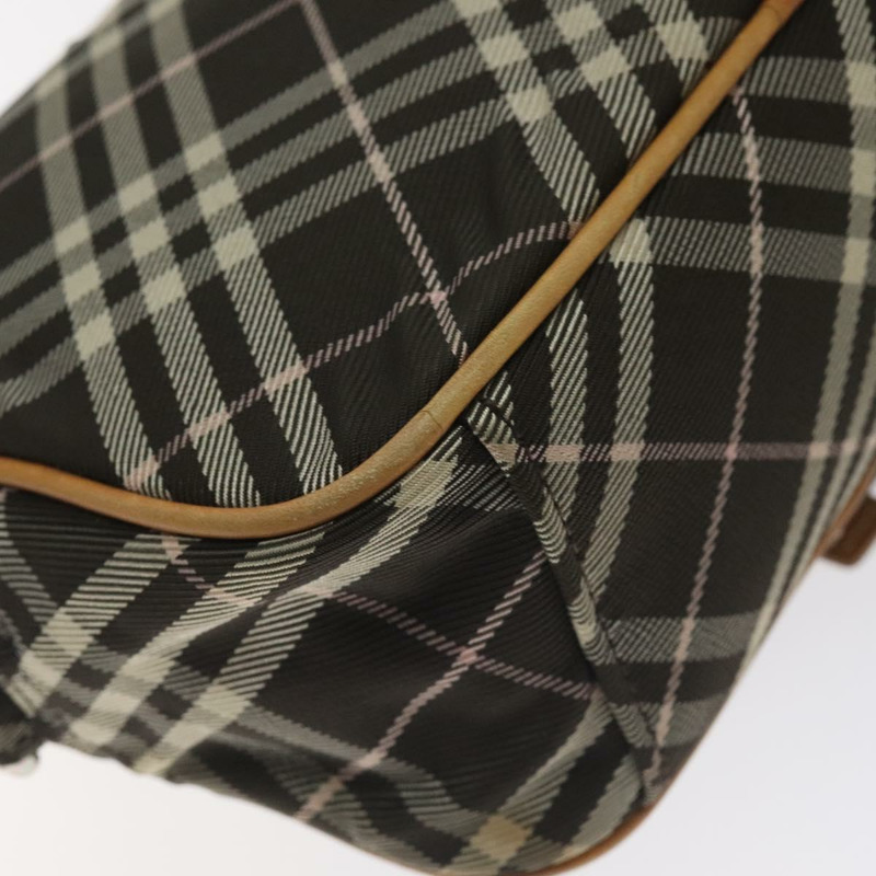 【日本直送】BURBERRY Nova 格紋藍標單肩包尼龍棕色銀色正品 131124-12