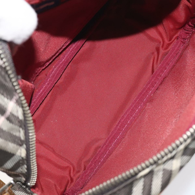 【日本直送】BURBERRY Nova 格紋藍標單肩包尼龍棕色銀色正品 131124-17