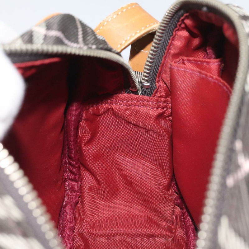 【日本直送】BURBERRY Nova 格紋藍標單肩包尼龍棕色銀色正品 131124-19