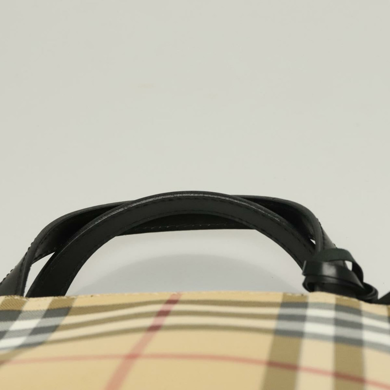 【日本直送】BURBERRY Nova 格紋手提包 PVC 米色 正品 130916-7