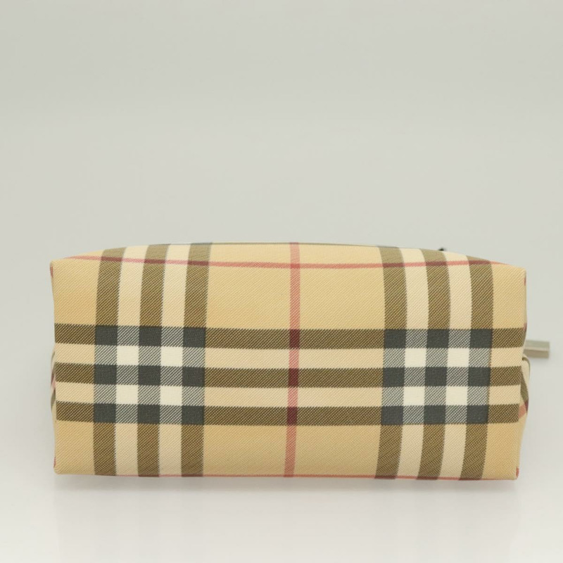 【日本直送】BURBERRY Nova 格紋手提包 PVC 米色 正品 130916-8