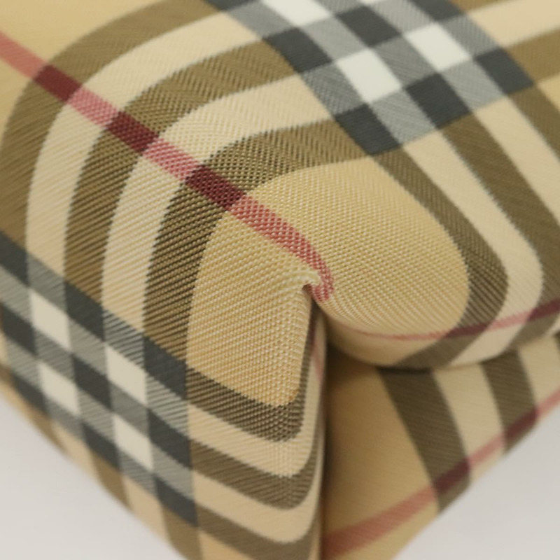 【日本直送】BURBERRY Nova 格紋手提包 PVC 米色 正品 130916-12