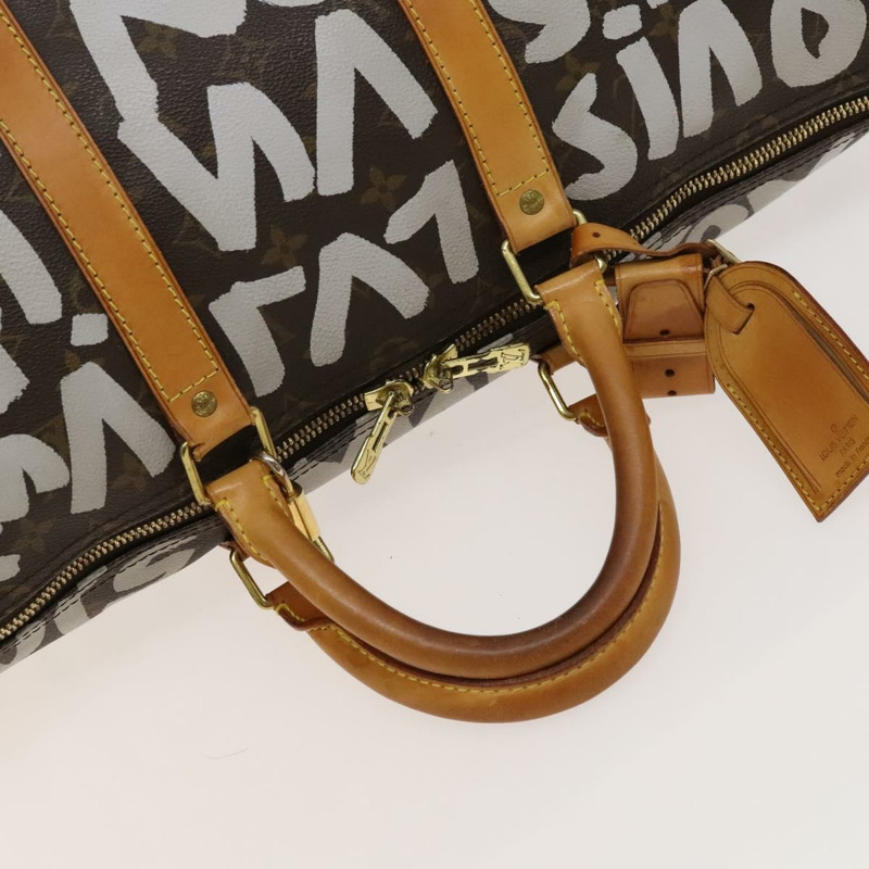 【日本直送】路易威登 Monogram Graffiti Keepall 50 波士頓包 白色 M92197 正品 118956-6
