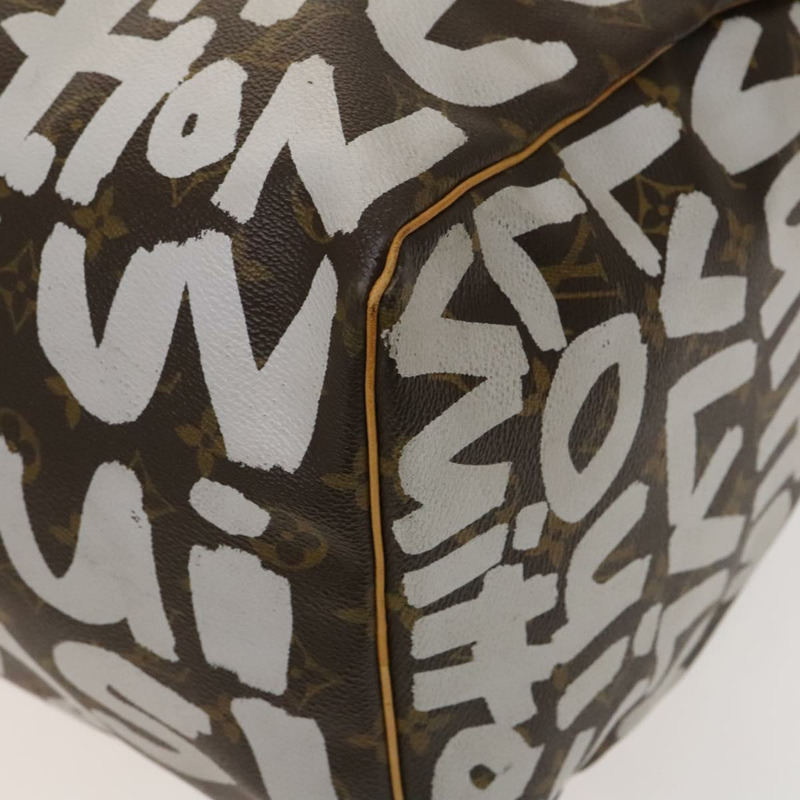 【日本直送】路易威登 Monogram Graffiti Keepall 50 波士頓包 白色 M92197 正品 118956-8