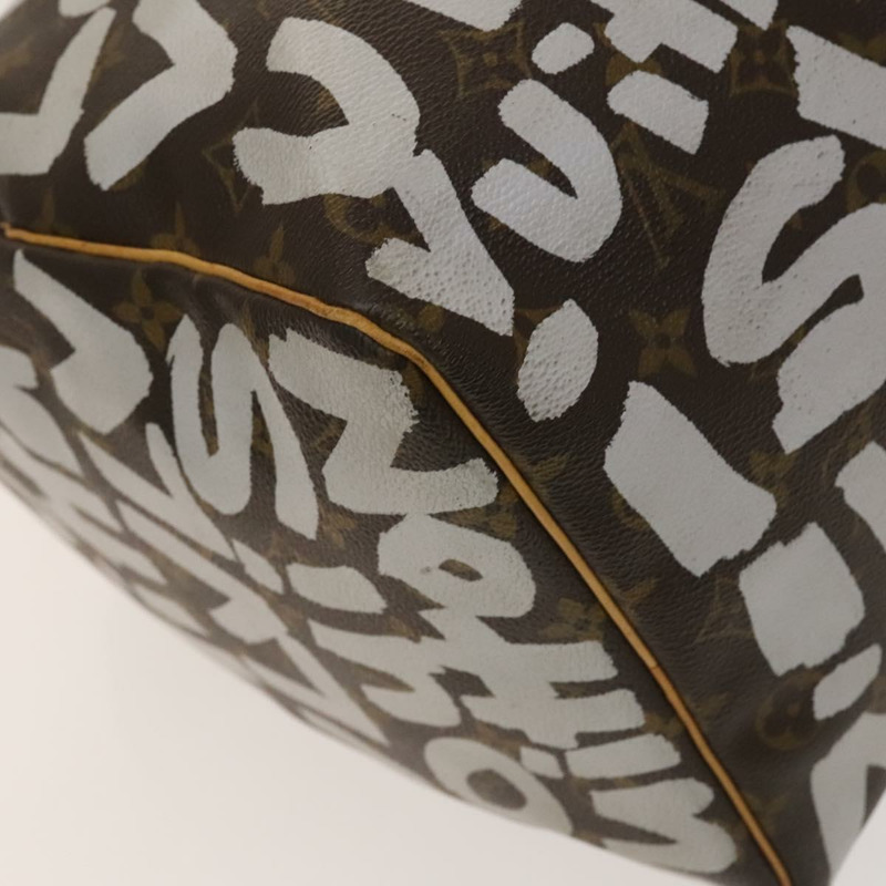 【日本直送】路易威登 Monogram Graffiti Keepall 50 波士頓包 白色 M92197 正品 118956-15