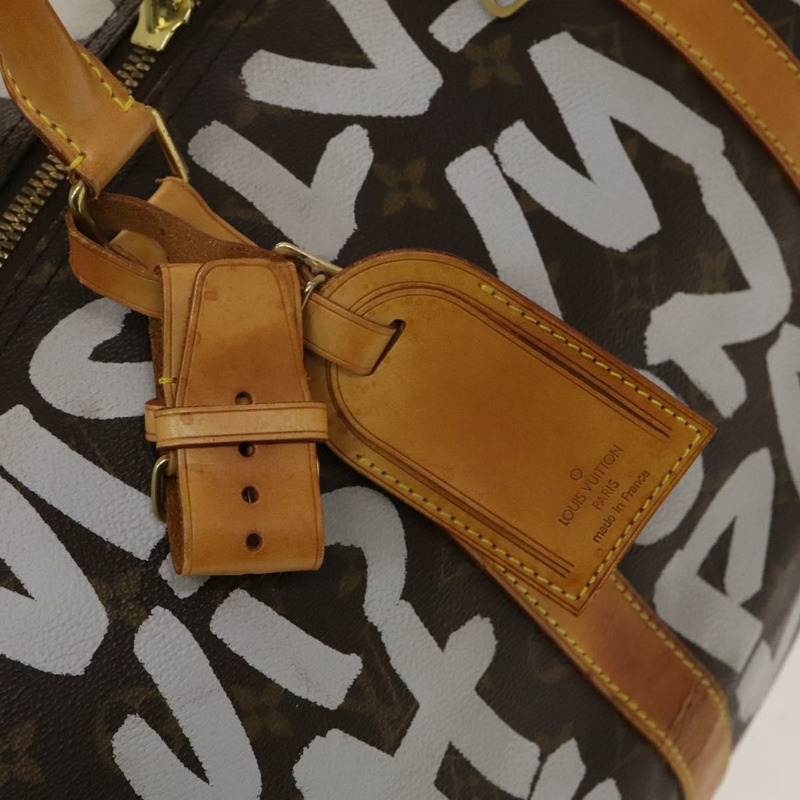 【日本直送】路易威登 Monogram Graffiti Keepall 50 波士頓包 白色 M92197 正品 118956-18