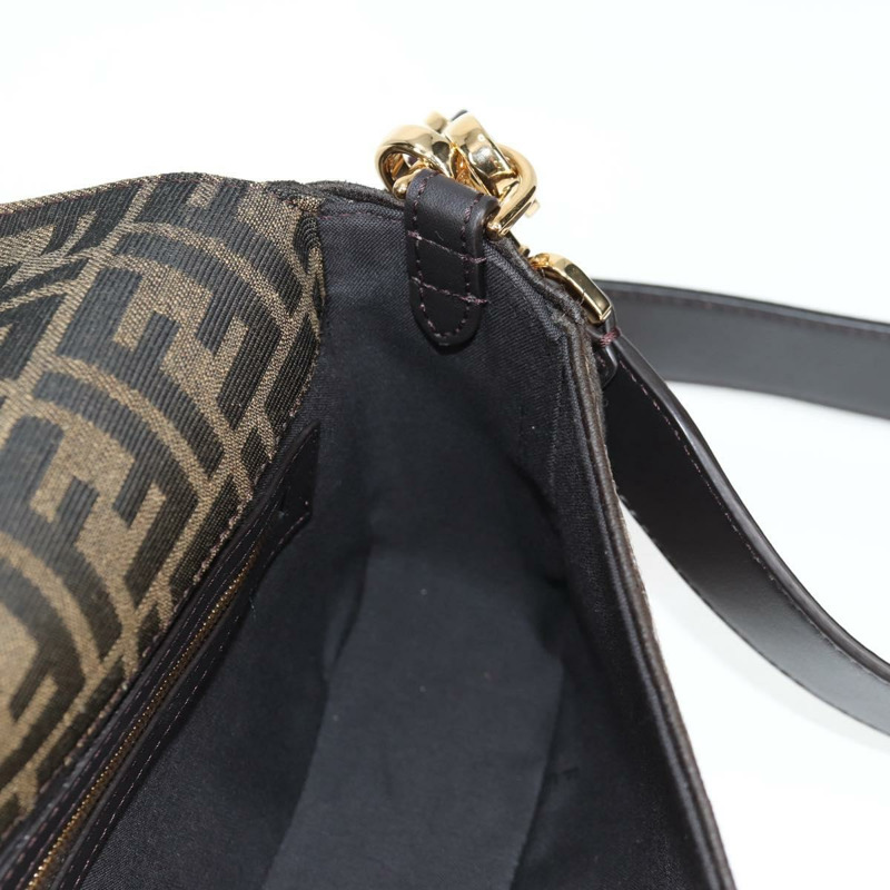 【日本直送】FENDI Zucca 帆布 Mamma 水桶包 單肩包 亮片 2 款可選 棕金色 正品 138993A-21