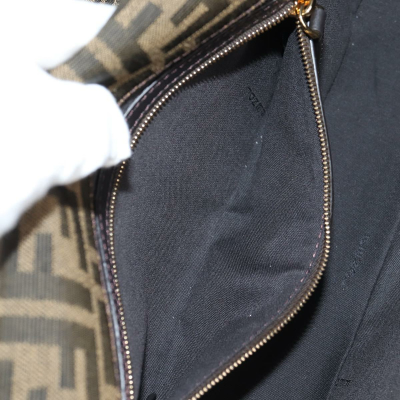 【日本直送】FENDI Zucca 帆布 Mamma 水桶包 單肩包 亮片 2 款可選 棕金色 正品 138993A-24