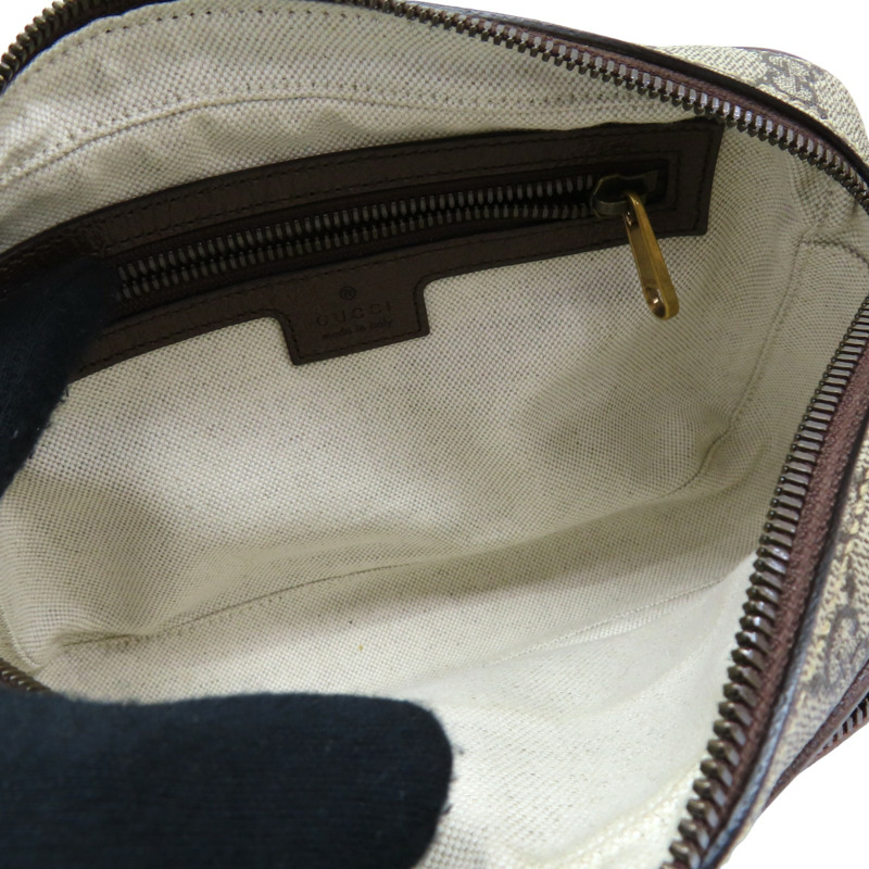 烏木色帆布 牛皮 Ophidia 肩背包 金扣 723312【GUCCI 古馳】 723312-4