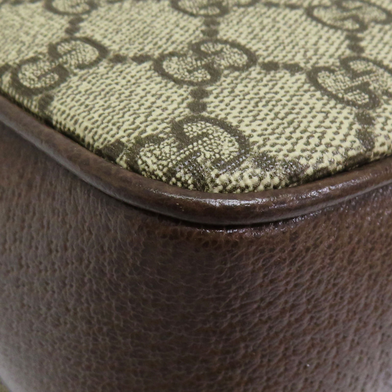 烏木色帆布 牛皮 Ophidia 肩背包 金扣 723312【GUCCI 古馳】 723312-13