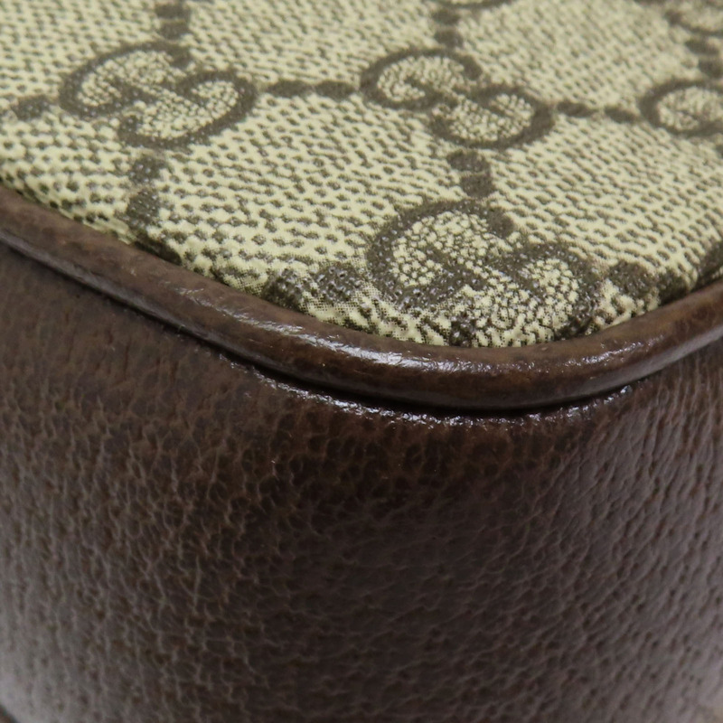 烏木色帆布 牛皮 Ophidia 肩背包 金扣 723312【GUCCI 古馳】 723312-14