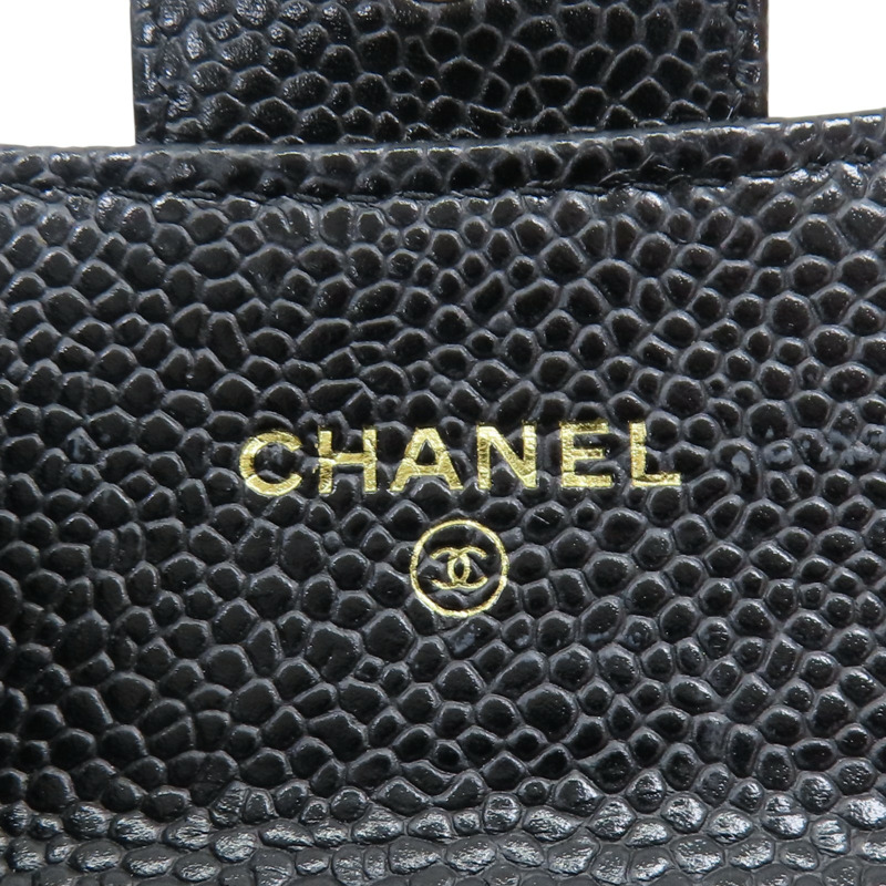 黑色 菱格紋 牛皮 CC LOGO 卡夾 AP0214【CHANEL 香奈兒】-5