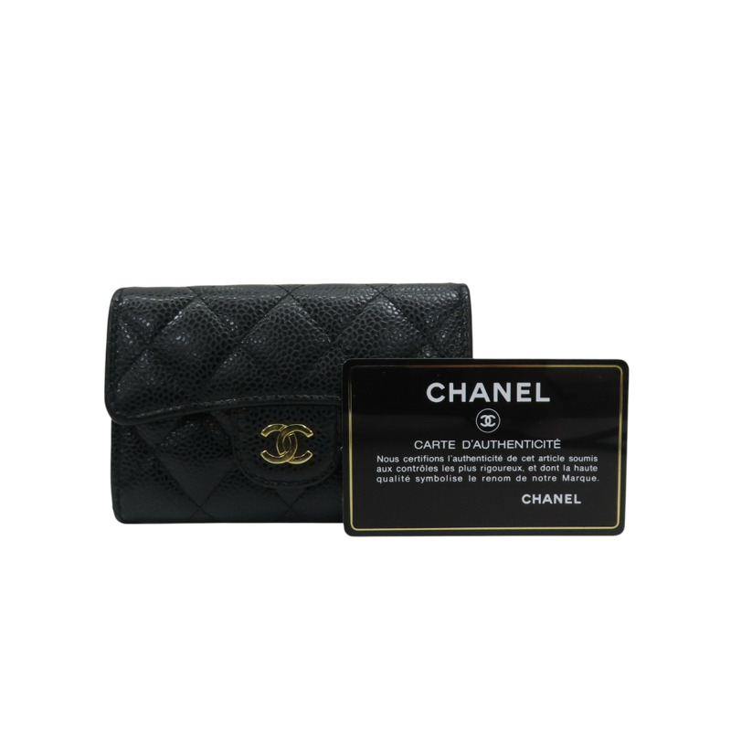 黑色 菱格紋 牛皮 CC LOGO 卡夾 AP0214【CHANEL 香奈兒】-8