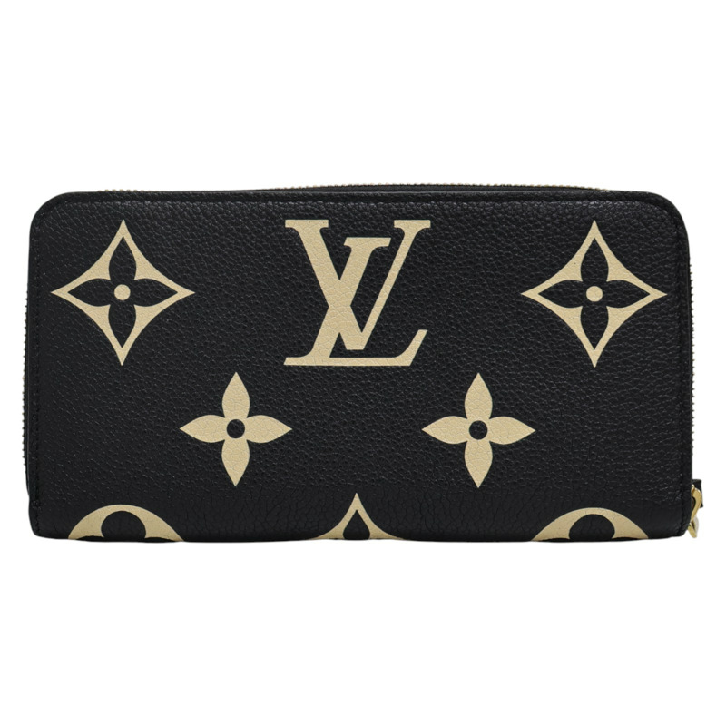 黑色 原花 牛皮 拉鍊長夾 M80481【LOUIS VUITTON LV 路易威登】 M80481-1