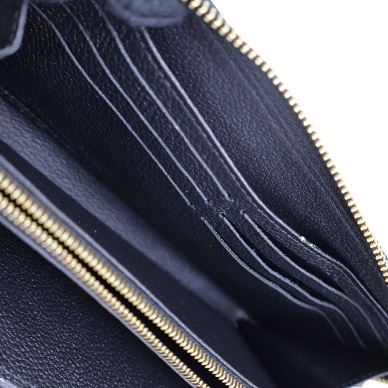 黑色 原花 牛皮 拉鍊長夾 M80481【LOUIS VUITTON LV 路易威登】 M80481-5