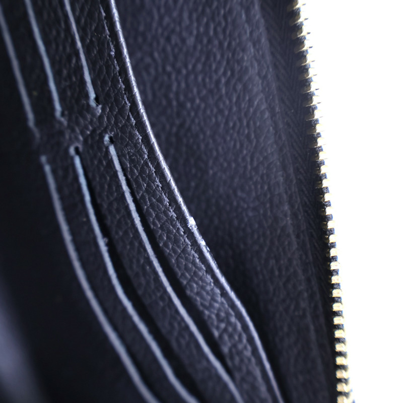 黑色 原花 牛皮 拉鍊長夾 M80481【LOUIS VUITTON LV 路易威登】 M80481-10
