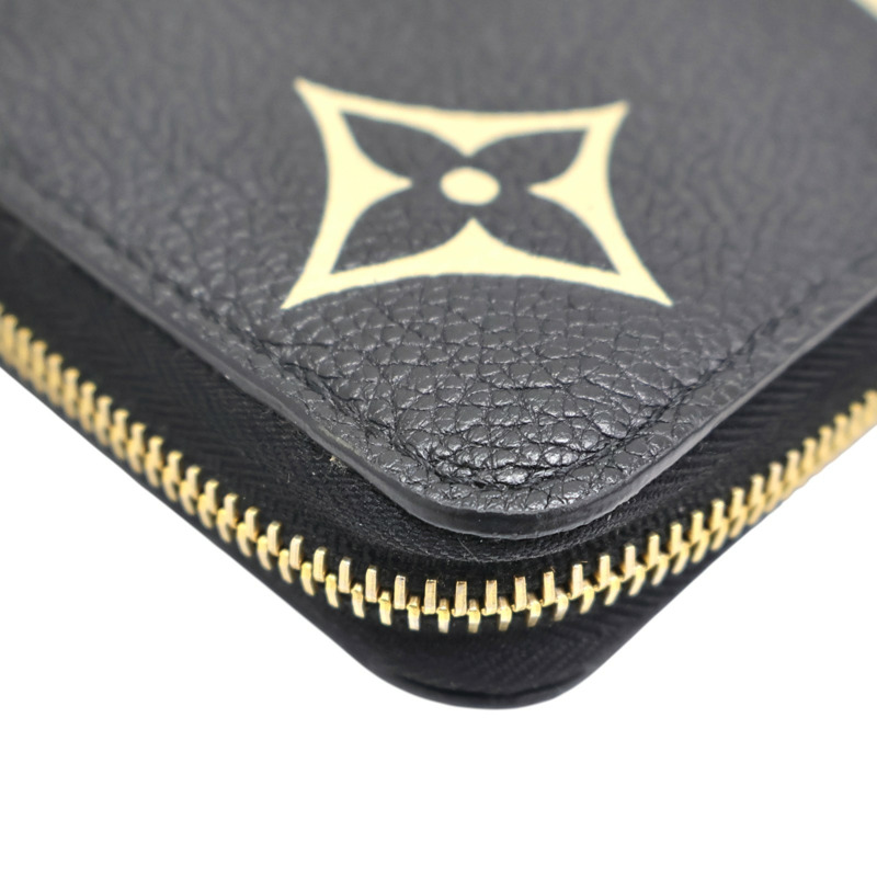 黑色 原花 牛皮 拉鍊長夾 M80481【LOUIS VUITTON LV 路易威登】 M80481-11