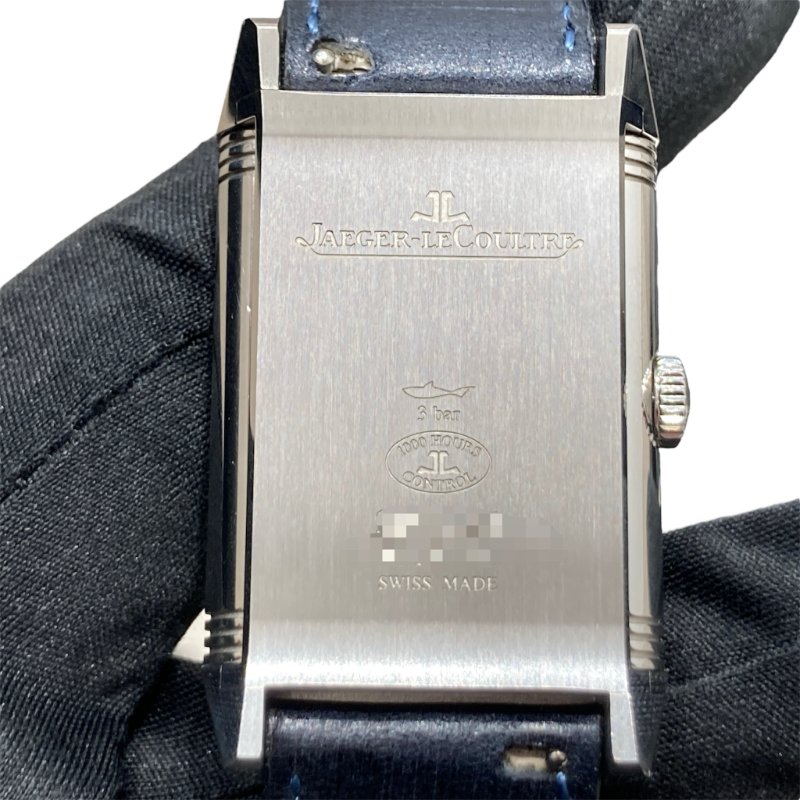 Jaeger-LeCoultre 積家 Reverso Tribute翻轉系列腕錶 Duoface Small Seconds 雙時區小秒針 男士 不鏽鋼 手動機械手錶 銀色/深藍-3