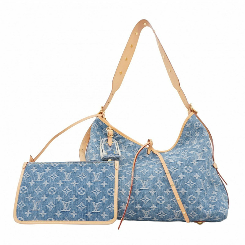 Louis Vuitton Monogram Denim Carryall 肩背包 NMMM M46855 藍色 女款 P1275614-0