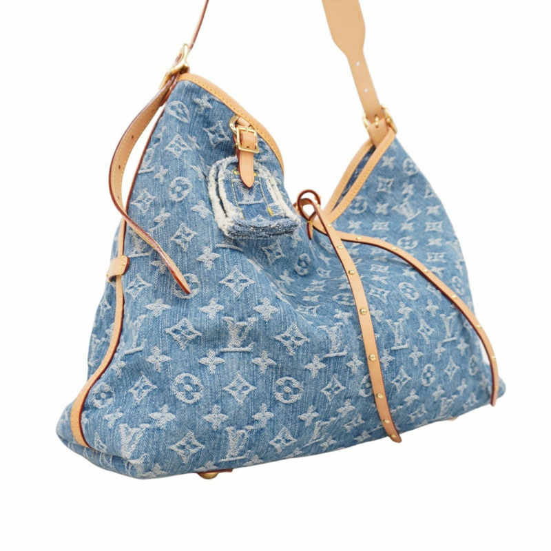 Louis Vuitton Monogram Denim Carryall 肩背包 NMMM M46855 藍色 女款 P1275614-1