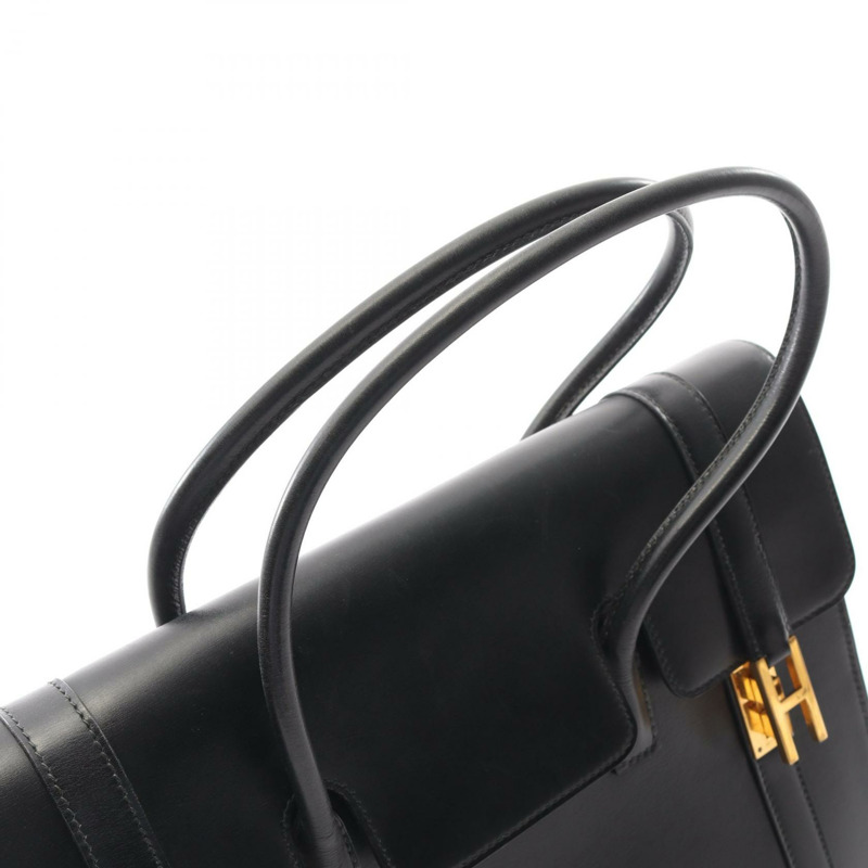 HERMES Drag 30 手提包 Box 小牛皮 小牛皮(牛皮)黑色 二手 女士-9