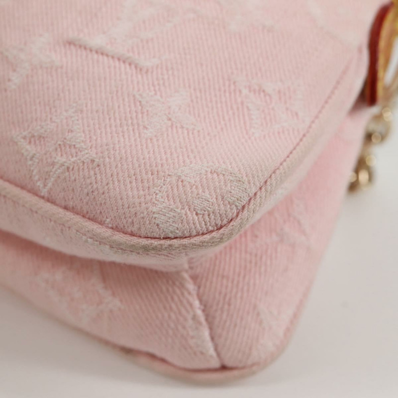 【日本直送】路易威登 Monogram 牛仔布羅紋手拿包粉紅色 M14159 LV 正品 136546M-17