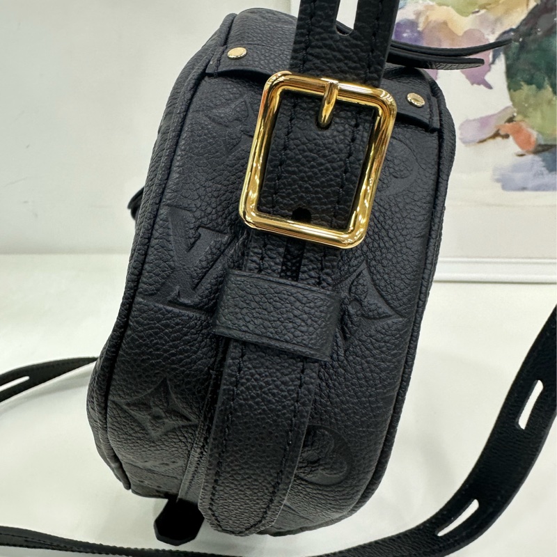 Louis Vuitton/路易威登黑色 軟圓餅 全皮印花 原始成色-11