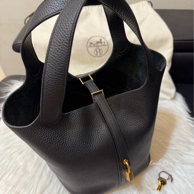 Hermes Picotin 22 黑金-5