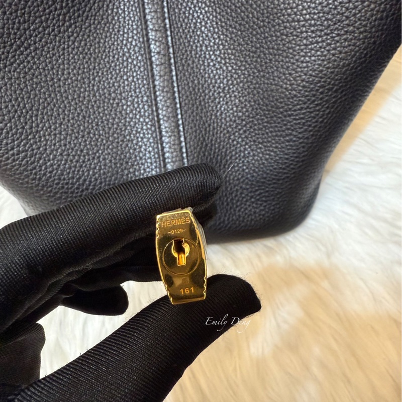 Hermes Picotin 22 黑金-15