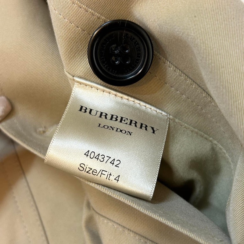 BURBERRY英國黑標蜜色金釦風衣UK4-15