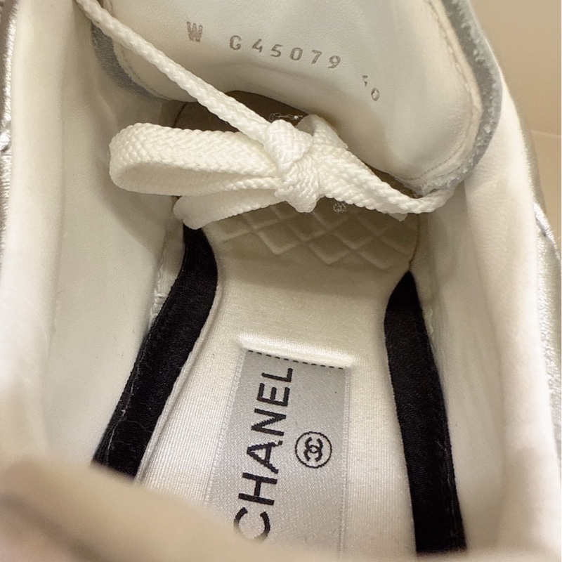 Chanel 銀色板鞋 40號❤️🔥-7