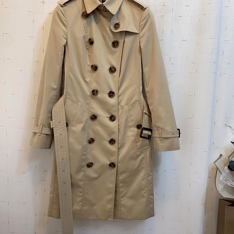 BURBERRY英國黑標蜜色長風衣UK4-1