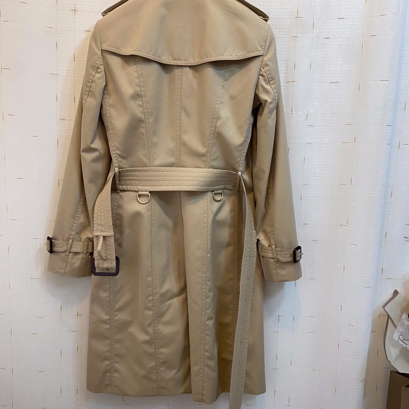 BURBERRY英國黑標蜜色長風衣UK4-2
