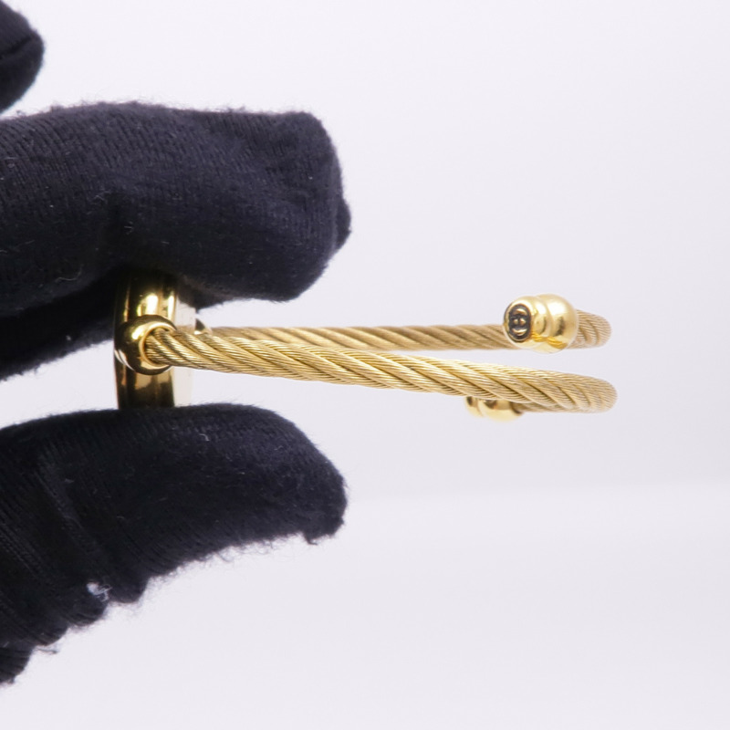 GUCCI Black Dial Gold Bangle Watch 27002.L-11