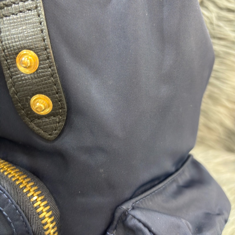 BURBERRY The Rucksack 4016624 深藍 尼龍 中 軍旅背包 雙肩包 肩背包 側背包 後背包-36