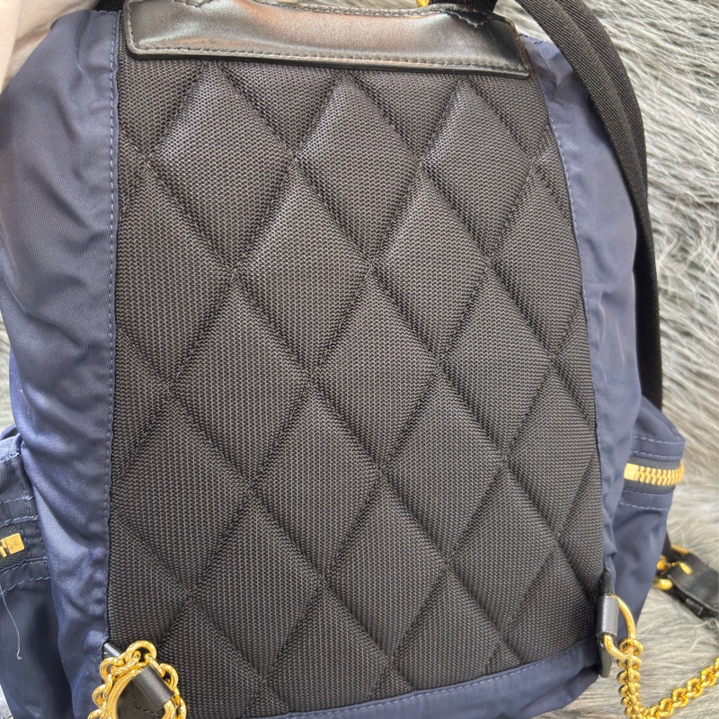 BURBERRY The Rucksack 4016624 深藍 尼龍 中 軍旅背包 雙肩包 肩背包 側背包 後背包-41