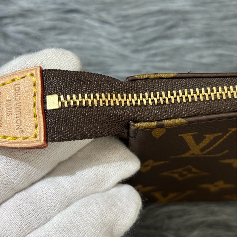 LV M82766 原花 金鍊 雙肩帶 肩背包 麻將包 三合一 鏈包 手拿包 腋下包-14