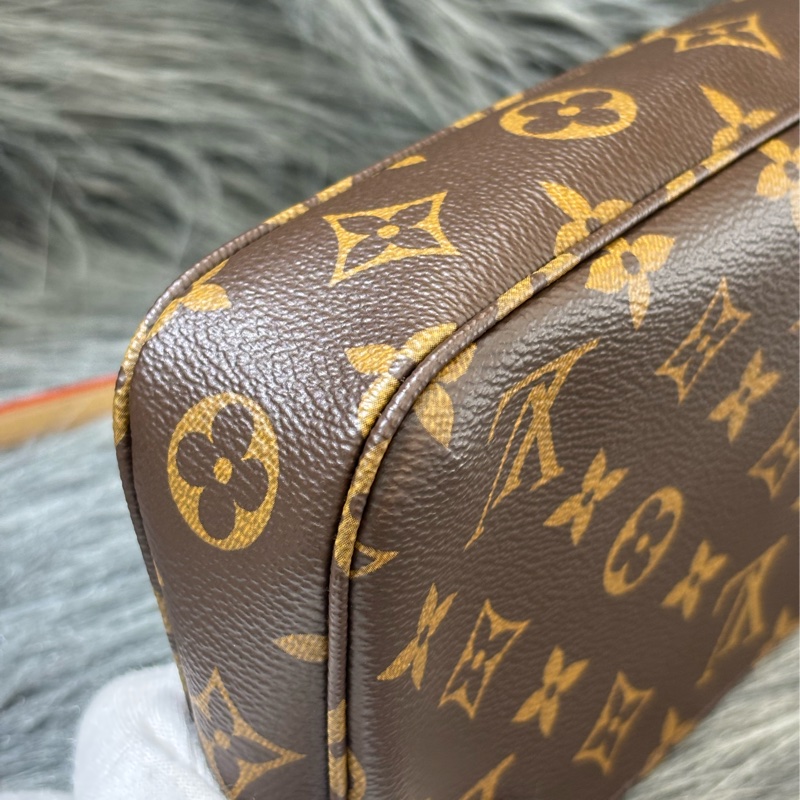 LV M82766 原花 金鍊 雙肩帶 肩背包 麻將包 三合一 鏈包 手拿包 腋下包-18