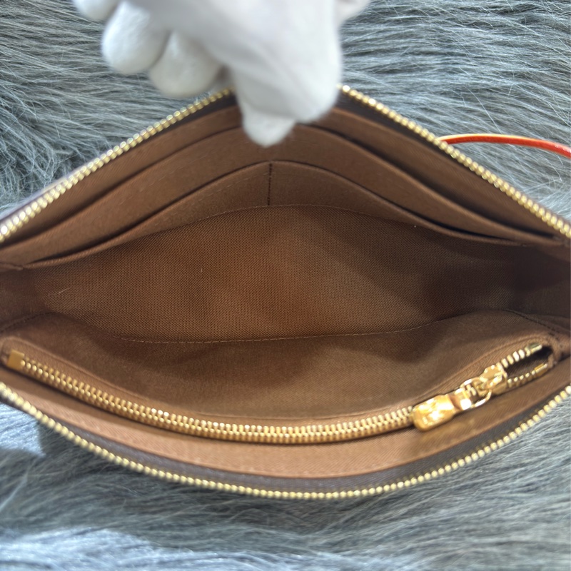 LV M82766 原花 金鍊 雙肩帶 肩背包 麻將包 三合一 鏈包 手拿包 腋下包-21