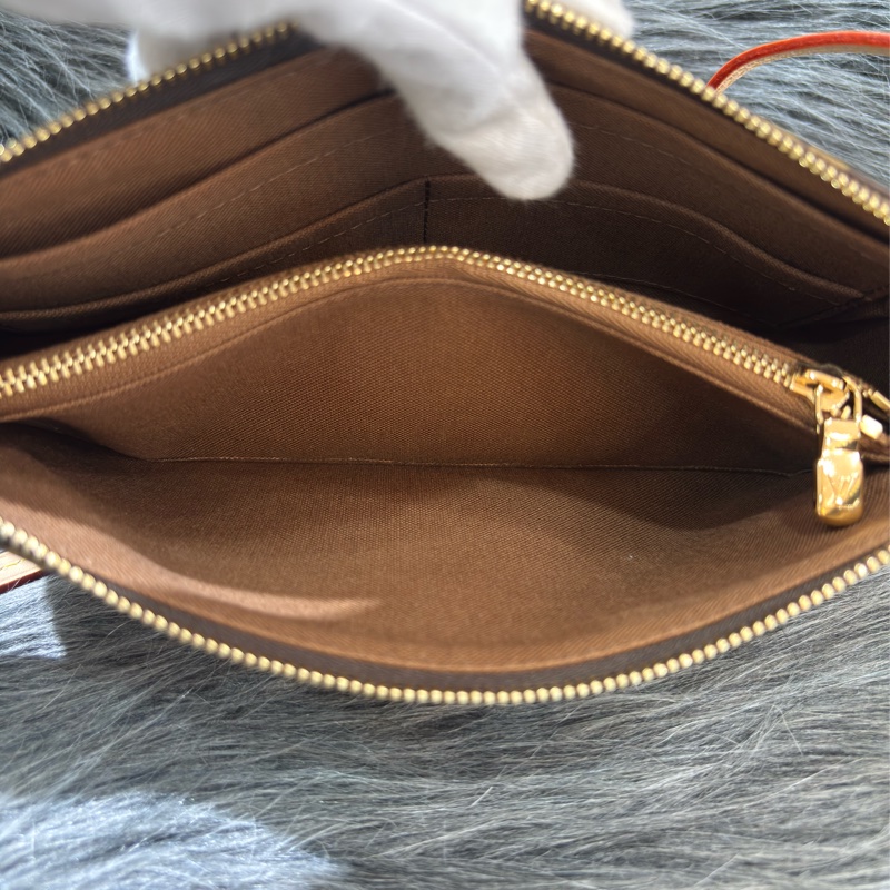 LV M82766 原花 金鍊 雙肩帶 肩背包 麻將包 三合一 鏈包 手拿包 腋下包-23