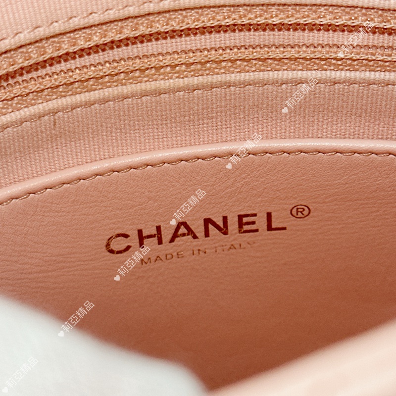 莉亞精品♡ Chanel 粉色後背包 二手美包-16